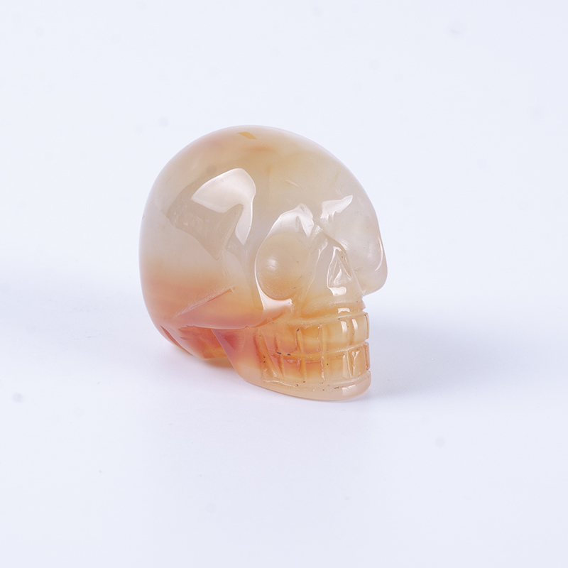 Natural skull carving agate
