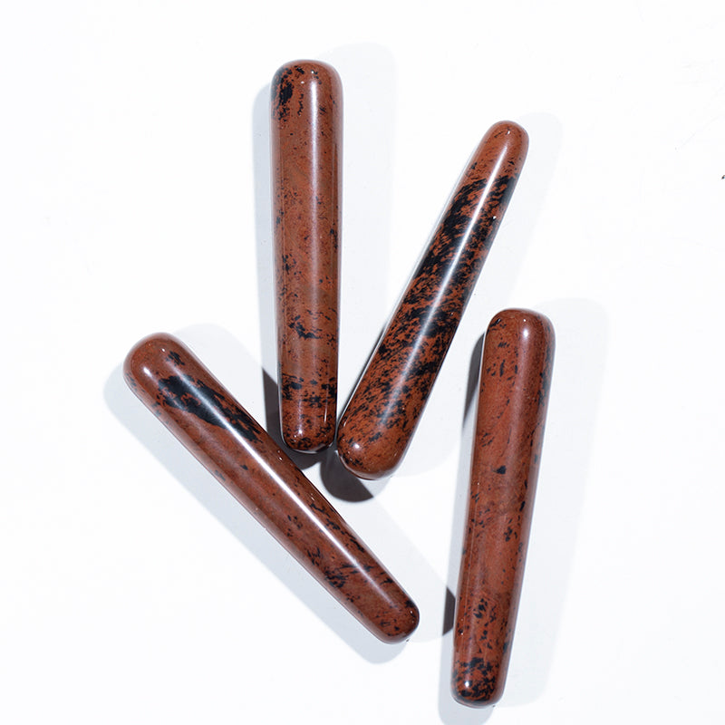 Natural crystal massage wands healing red obsidian crystals massage stick