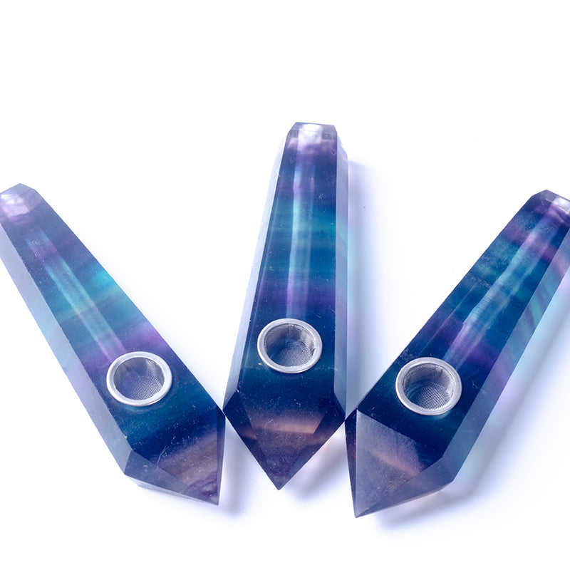 Color Fluorite Cigarette Randard Crystal Crafts