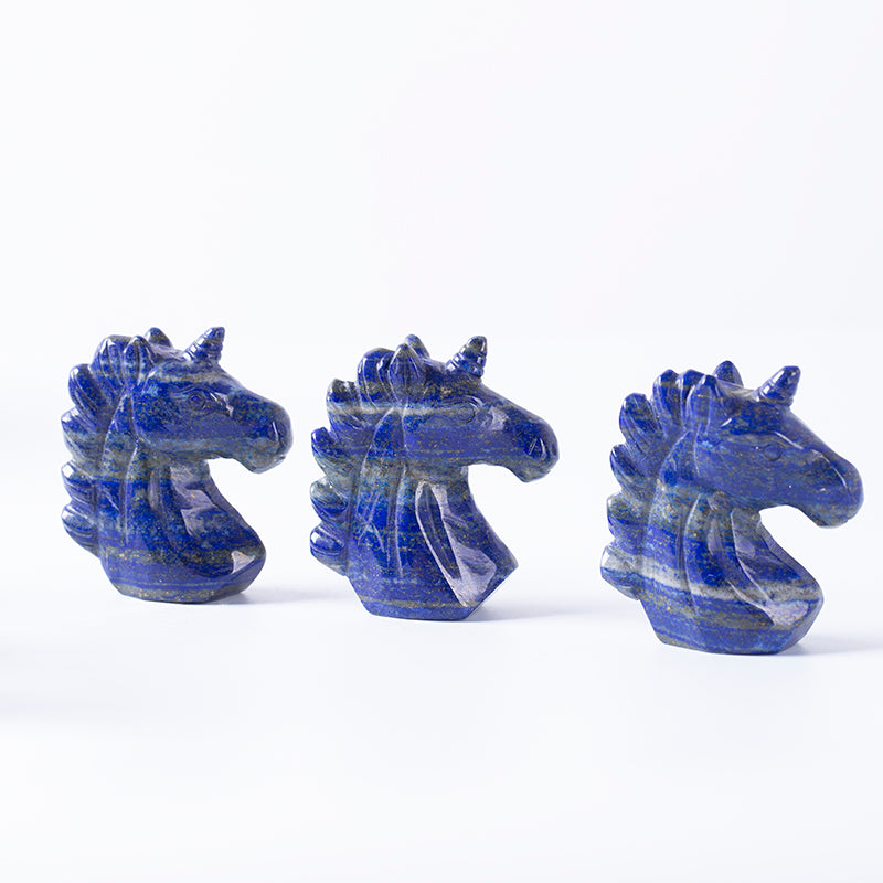 Natural Crystal Engraving Unicorn Quartz Lapis Lazuli Stone Unicorn