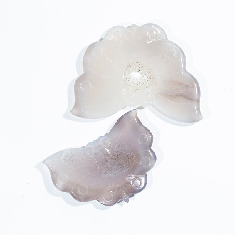 Natural crystal agate geode hand carved butterfly for home decoration