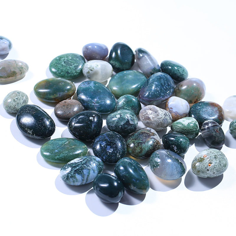 Green grass agate quartz crystal gravel 1kg