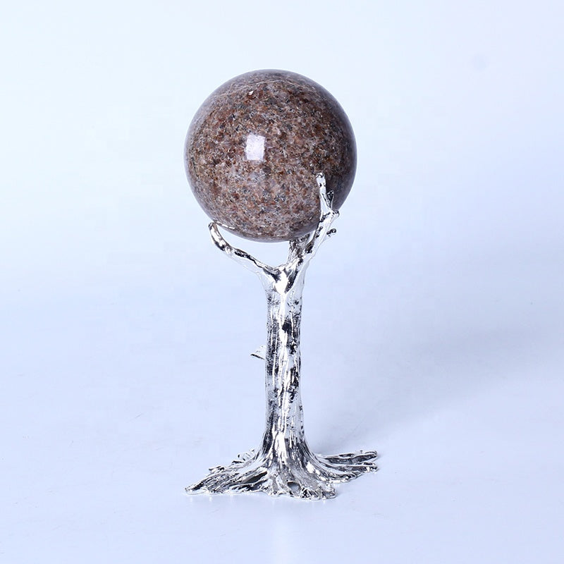 Esfera cristalina curativa natural del cuarzo de la bola del granate para la decoración 