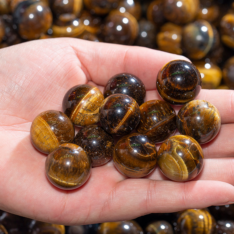 Natural crystal ball tiger eye magic ball