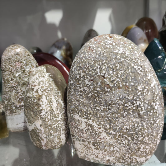 Jaspe marino, decoraciones SPAR azules Cristal