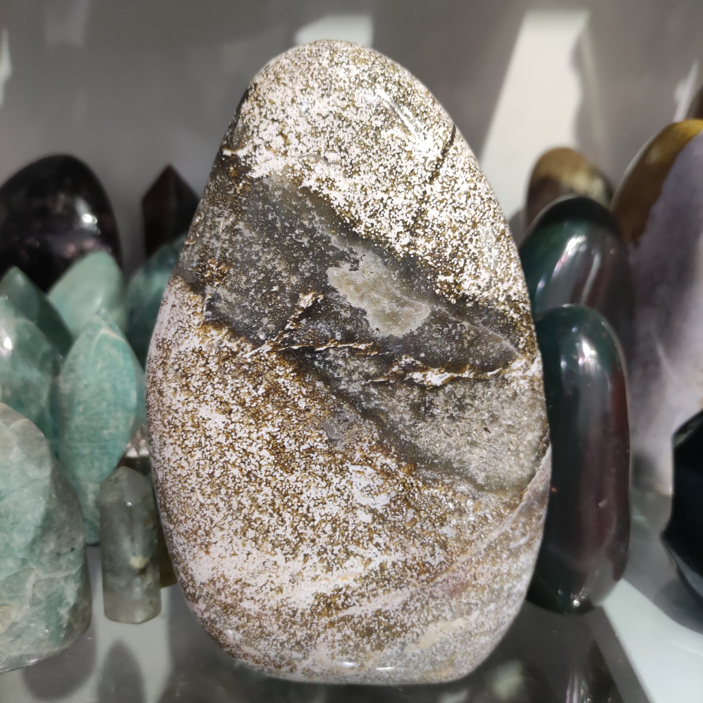 Jaspe marino, decoraciones SPAR azules Cristal