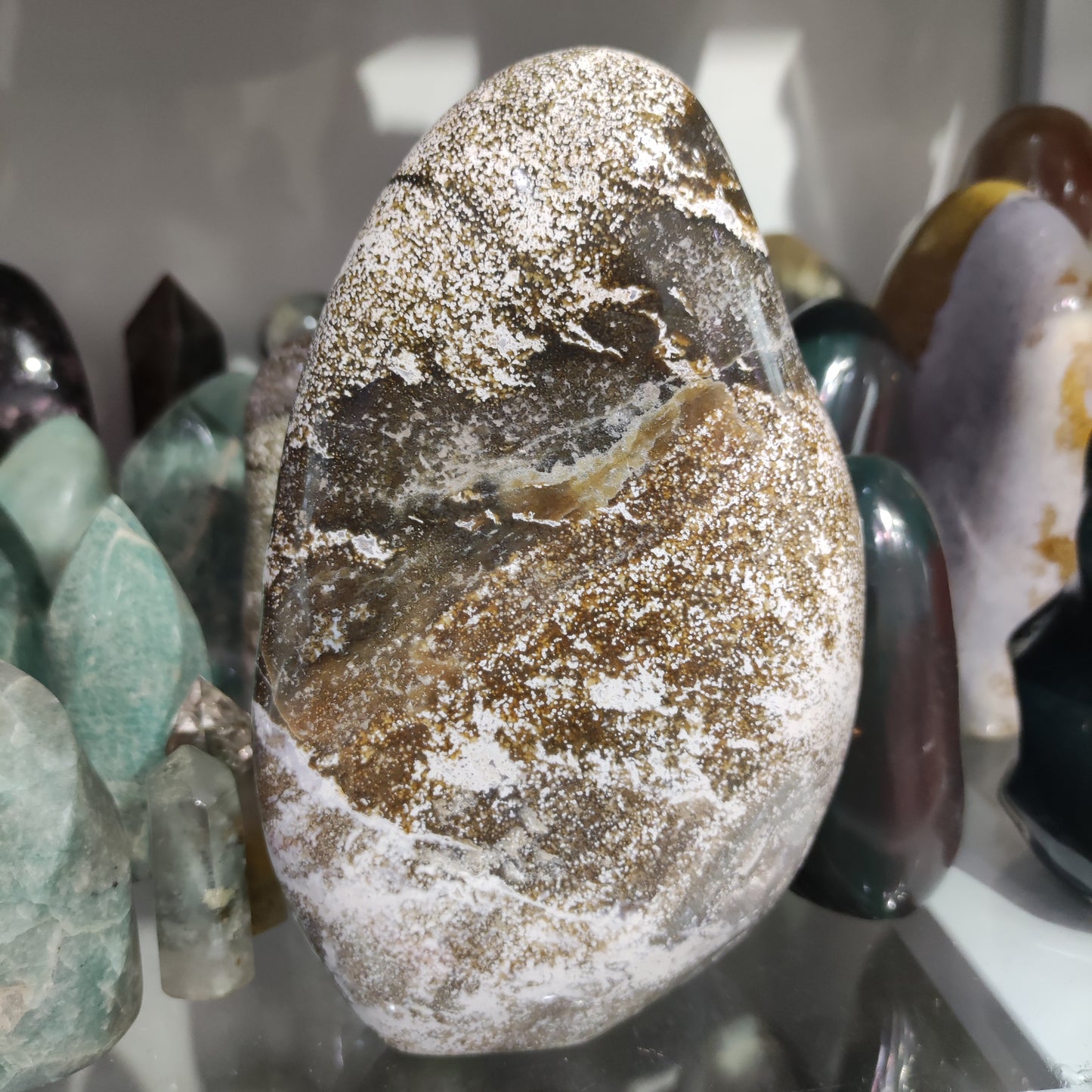 Jaspe marino, decoraciones SPAR azules Cristal