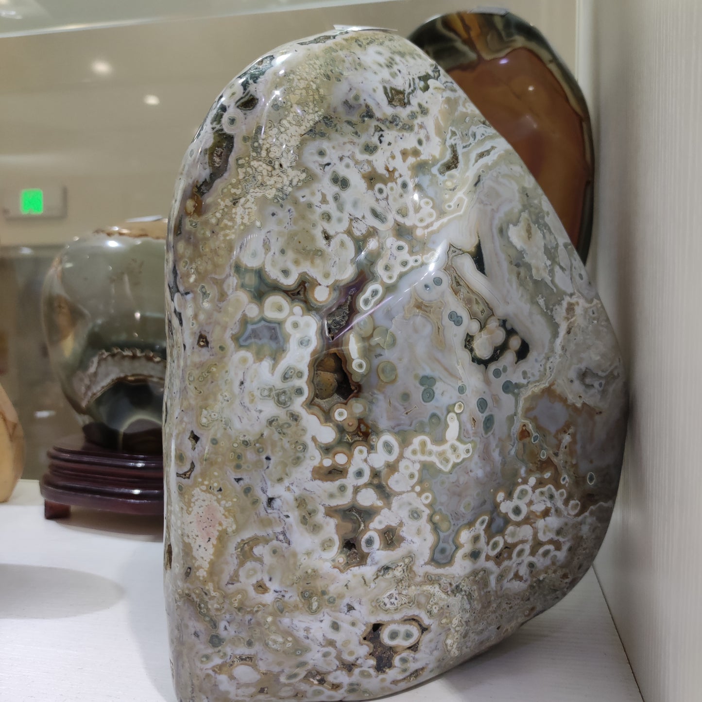 Jaspe marino, decoraciones SPAR azules Cristal