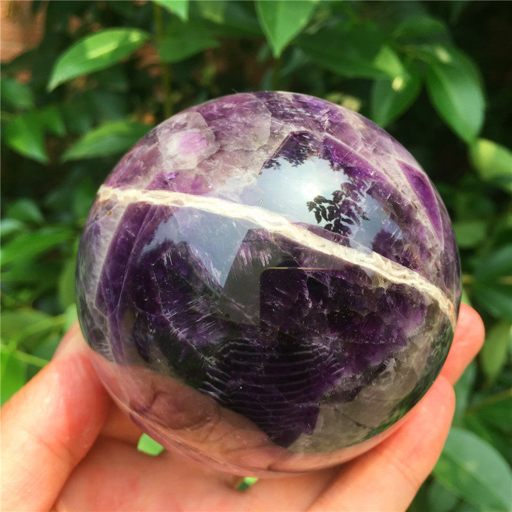 Natural Dream Amethyst Quartz Crystal Sphere Ball Healing