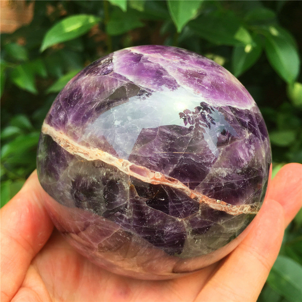 Natural Dream Amethyst Quartz Crystal Sphere Ball Healing