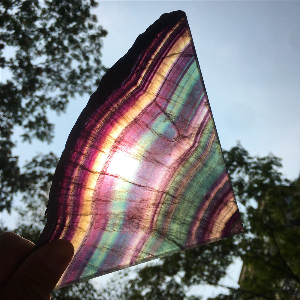 423G Natural multicolor fluorite crystal original stone specimens