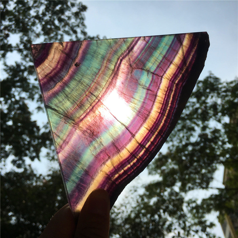 423G Natural multicolor fluorite crystal original stone specimens