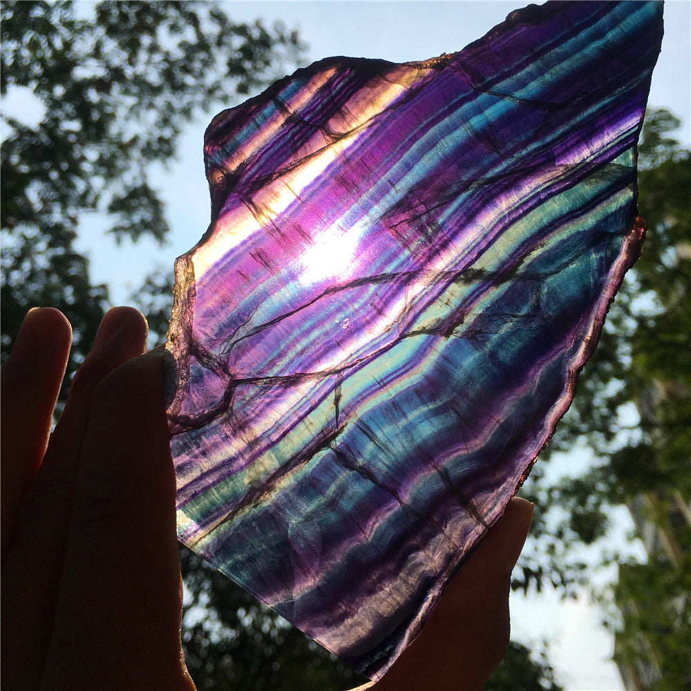 332G Natural multicolor fluorite crystal original stone specimens