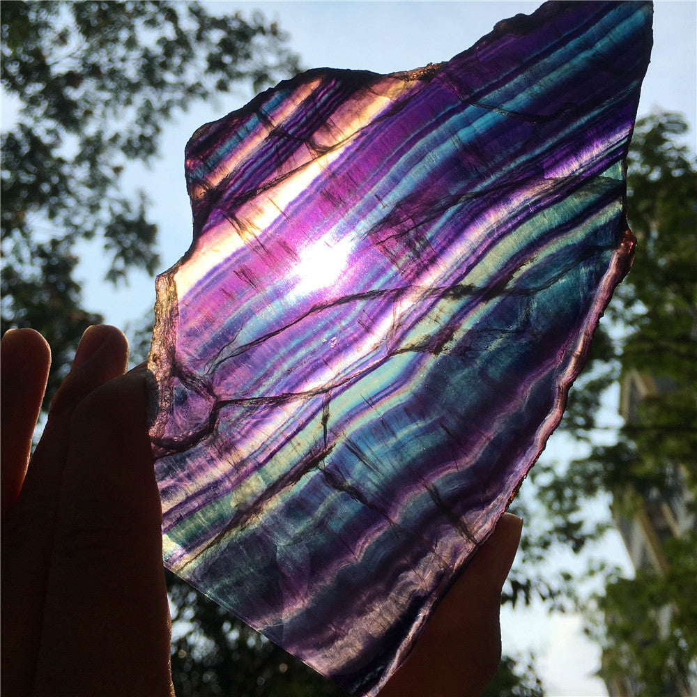 332G Natural multicolor fluorite crystal original stone specimens