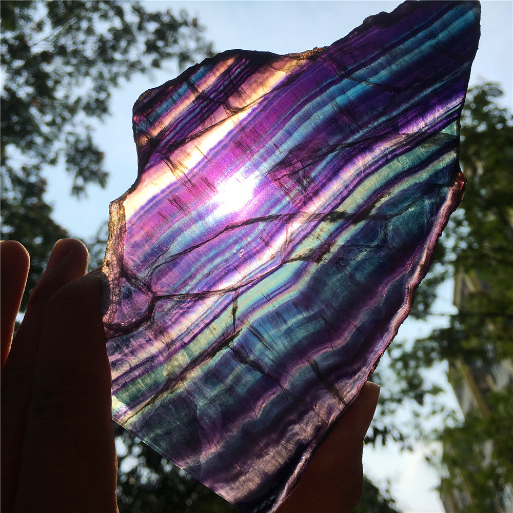 332G Natural multicolor fluorite crystal original stone specimens