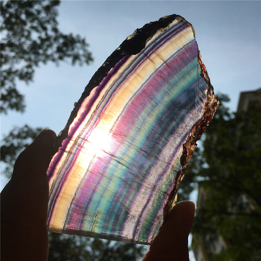 217G Natural multicolor fluorite crystal original stone specimens