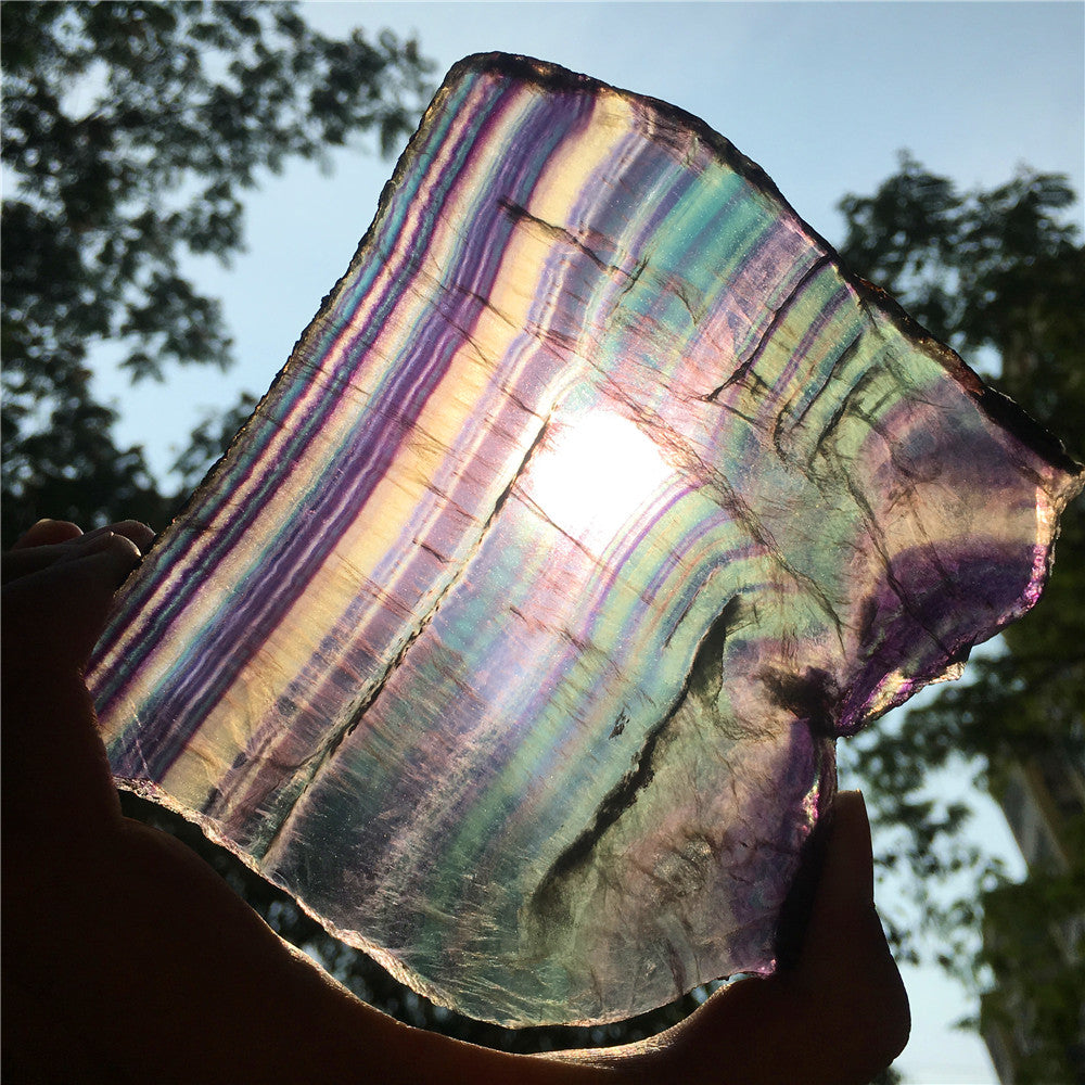 361G Natural multicolor fluorite crystal original stone specimens