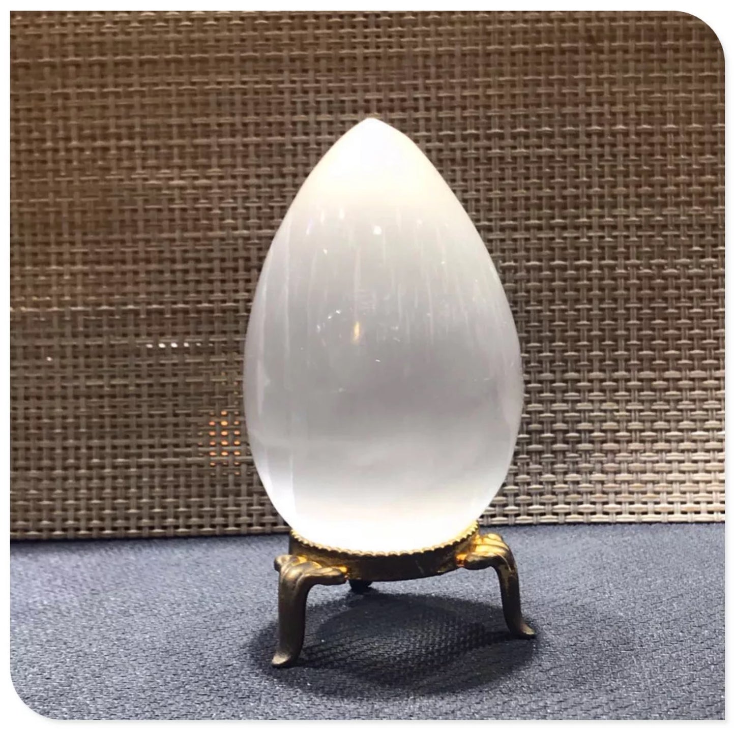 Huevo de cristal de selenita/yeso