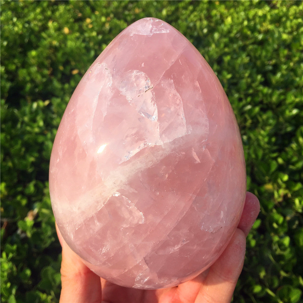 Huevo de cuarzo rosa