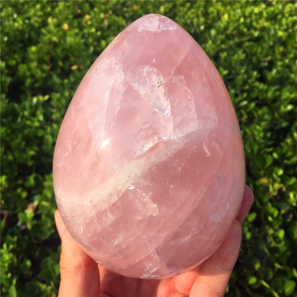 Huevo de cuarzo rosa