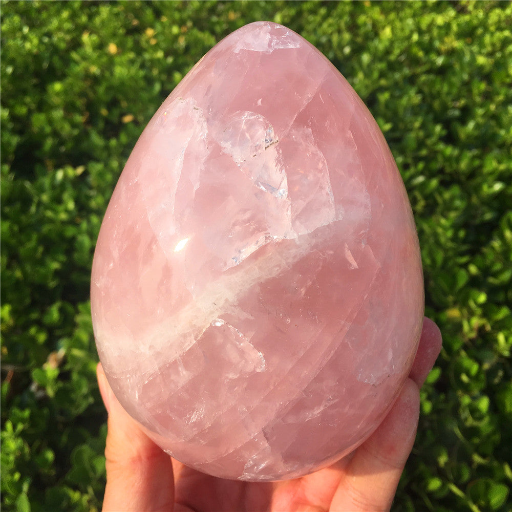 Huevo de cuarzo rosa