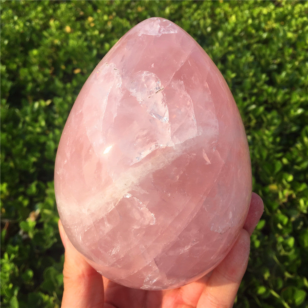 Huevo de cuarzo rosa
