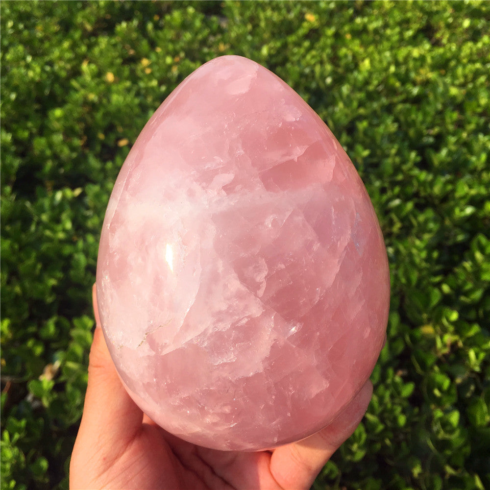 Huevo de cuarzo rosa