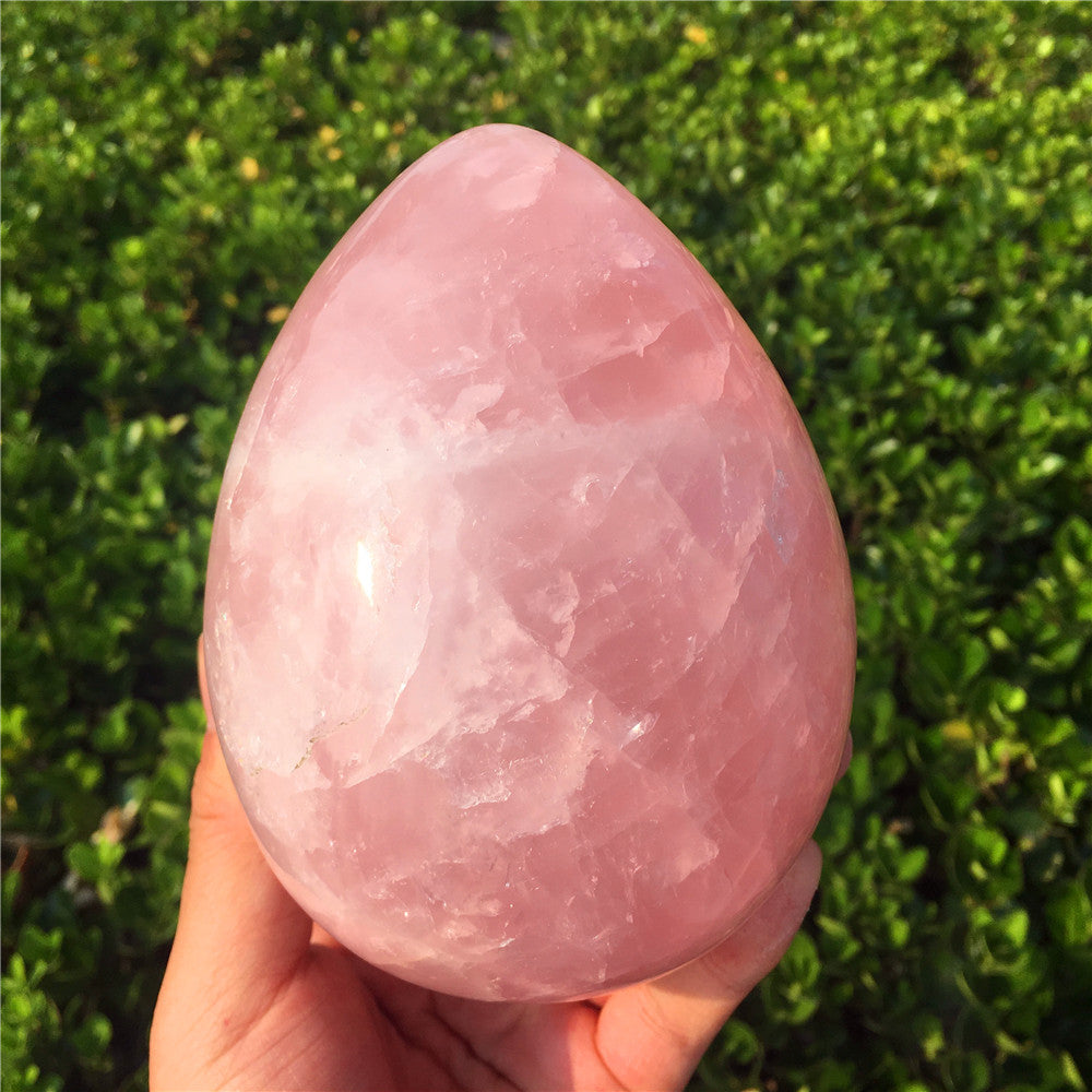 Huevo de cuarzo rosa
