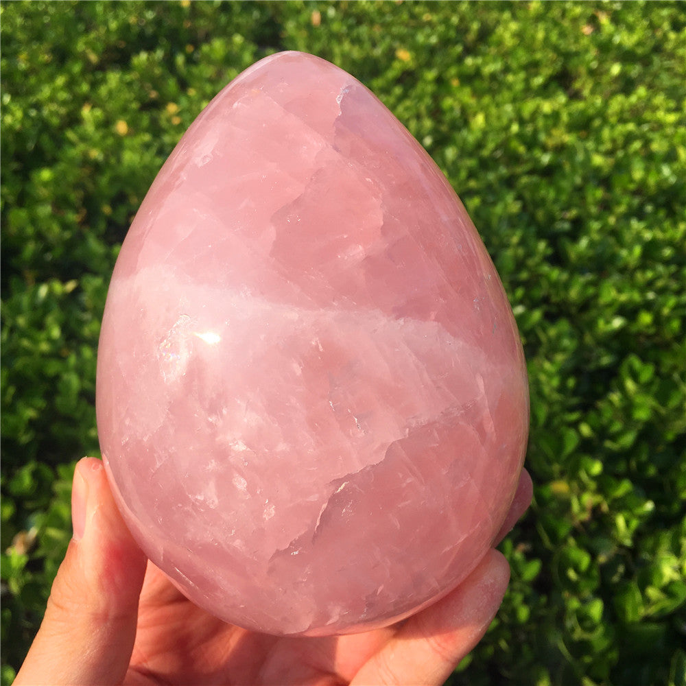 Huevo de cuarzo rosa