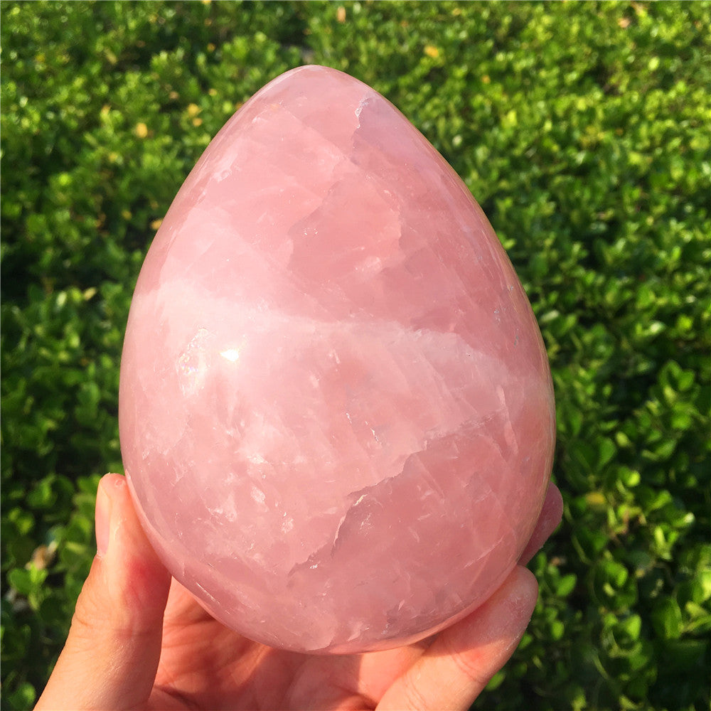 Huevo de cuarzo rosa