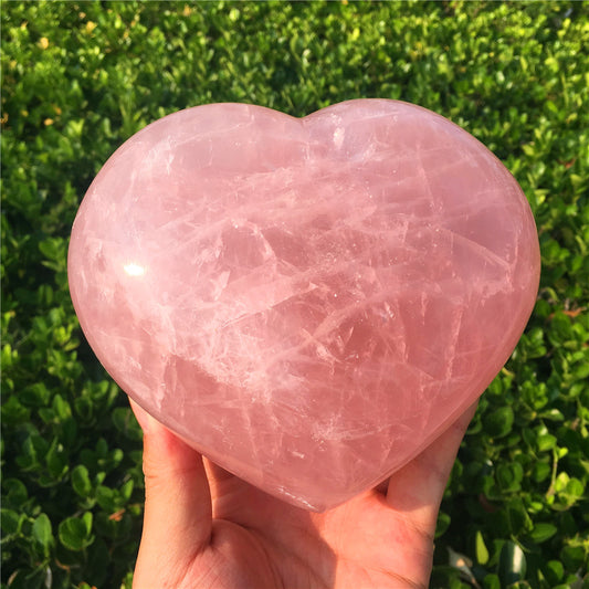 Corazón de cuarzo rosa