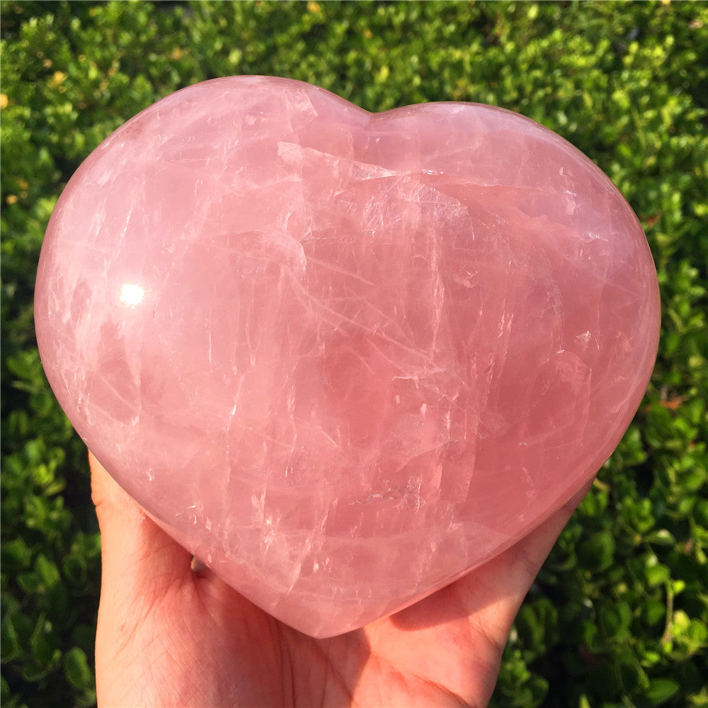 Corazón de cuarzo rosa