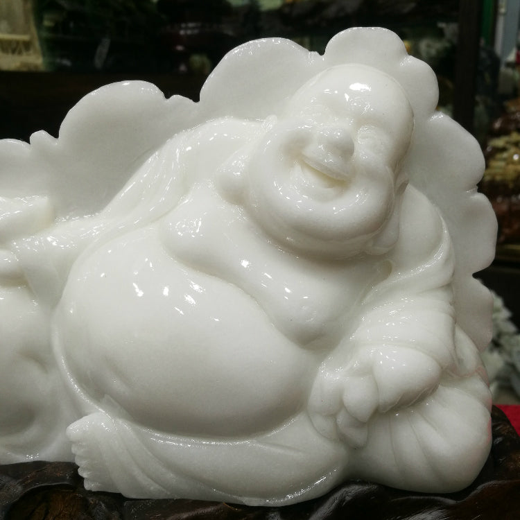 Oriental Xiuyu Big Belly Maitreya Buddha Decoration Natural Lucky Entrance Living Room Decoration