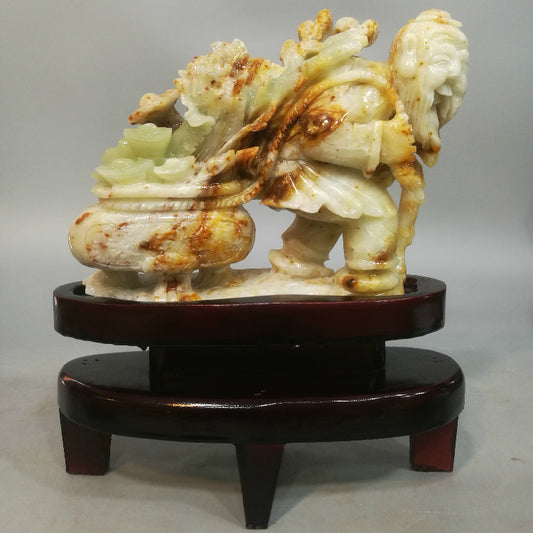 Oriental jade mythological figure Cai Liangwang ornaments natural jade