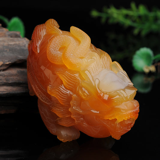 Oriental chalcedony hand playing with carved dragon hand playing with jade hand playing pieces
