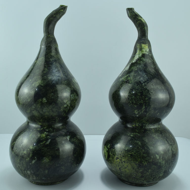 Oriental natural jade gourd ornaments exquisite carving Liaoning Xiuyan jiacui jade Fulu porch Feng Shui craft jewelry
