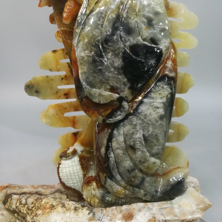 Oriental jade mythological figure Cai Liangwang ornaments natural jade