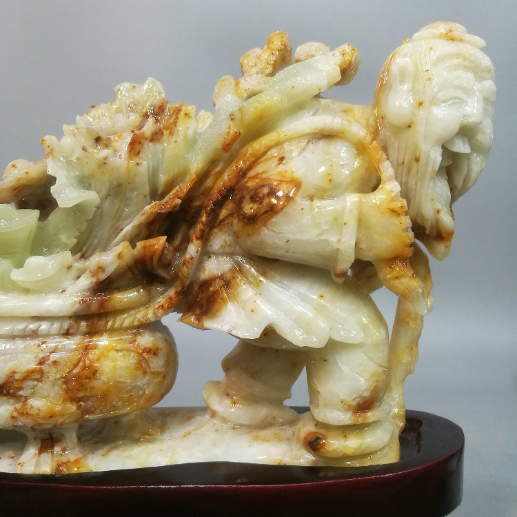 Oriental jade mythological figure Cai Liangwang ornaments natural jade