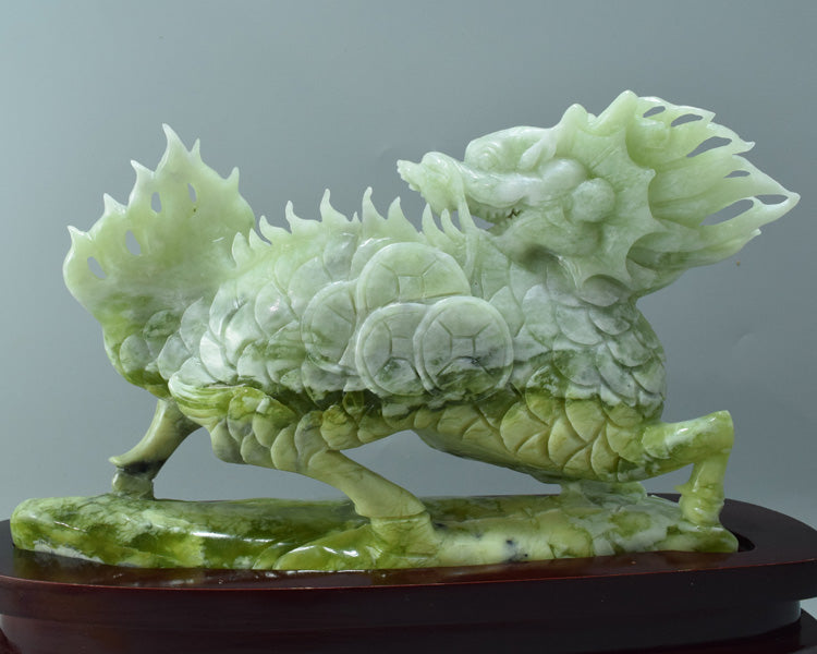 Oriental jade ornaments natural jade Unicorn ornaments Liaoning Xiuyan Jade Unicorn presents longevity