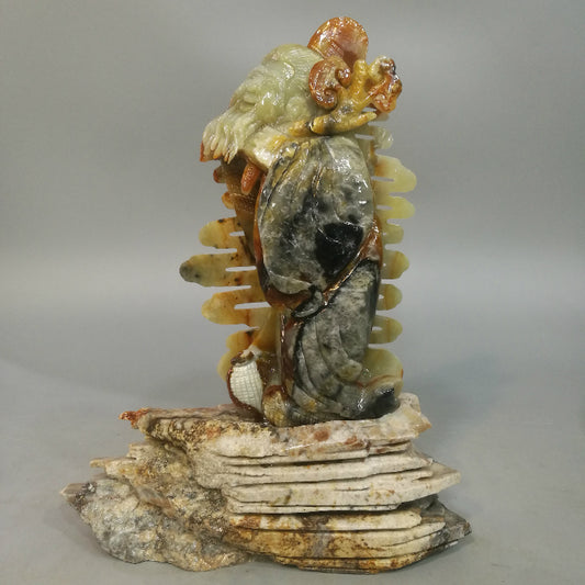 Oriental jade mythological figure Cai Liangwang ornaments natural jade