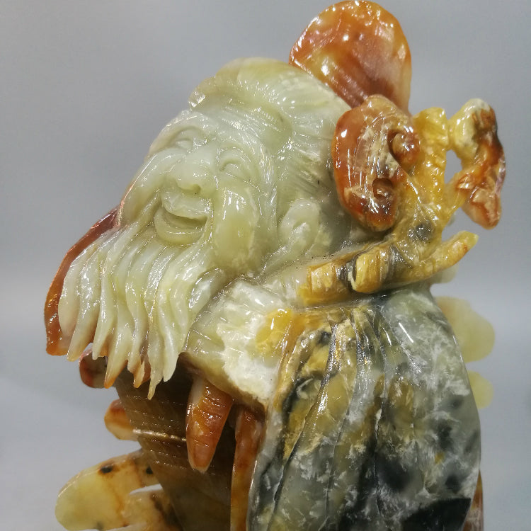 Oriental jade mythological figure Cai Liangwang ornaments natural jade