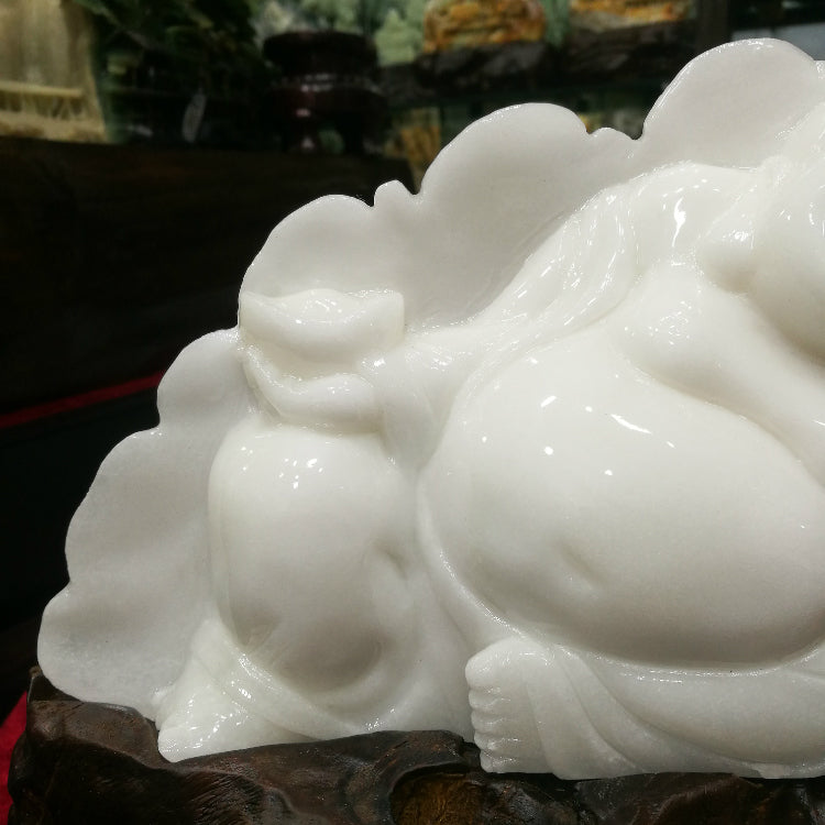 Oriental Xiuyu Big Belly Maitreya Buddha Decoration Natural Lucky Entrance Living Room Decoration