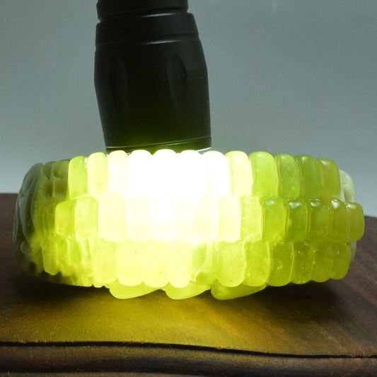 Oriental Xiuyan Jade handle natural boutique Liaoning Xiuyan flower jade bud rice carving collection