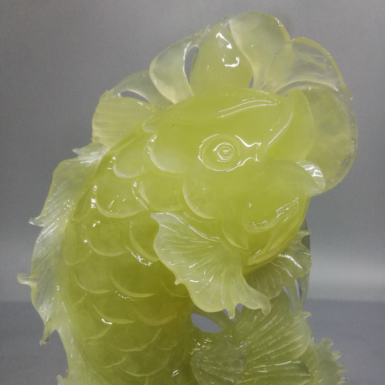 Oriental jade has been decorated with carp natural jade for many years