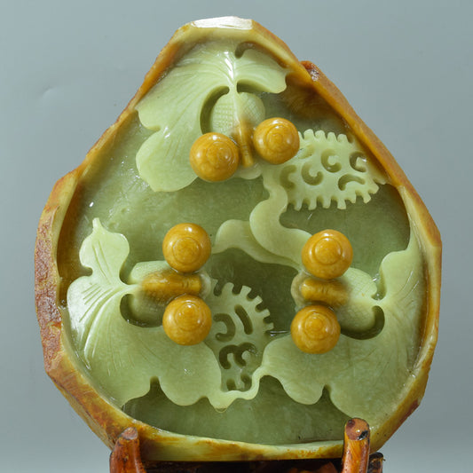 Oriental Jade Fish Ornament Liaoning Xiuyan Jade goldfish ornament