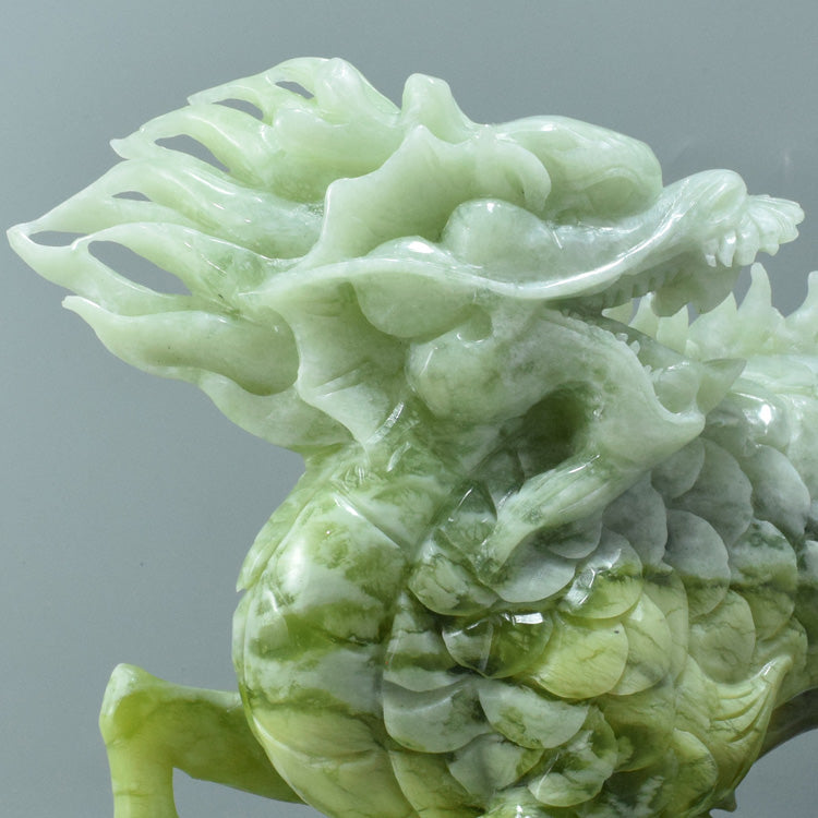 Oriental jade ornaments natural jade Unicorn ornaments Liaoning Xiuyan Jade Unicorn presents longevity