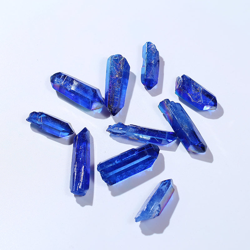 Dark blue race quartz mineral angel crystal rod