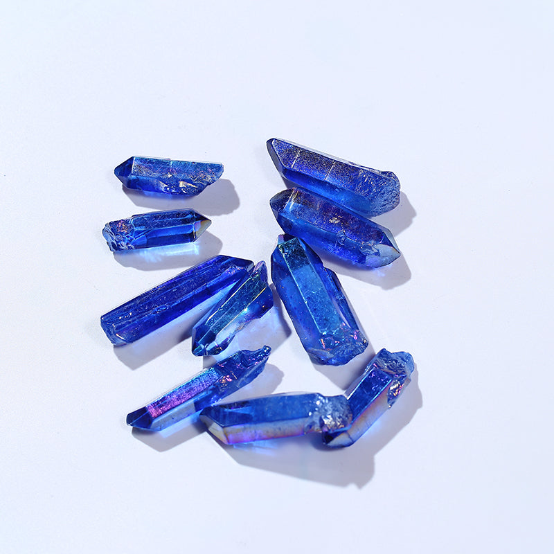 Dark blue race quartz mineral angel crystal rod