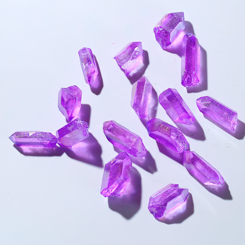 Natural Big Size Purple Aura Quartz Mineral Angel Crystal Points for Pendant