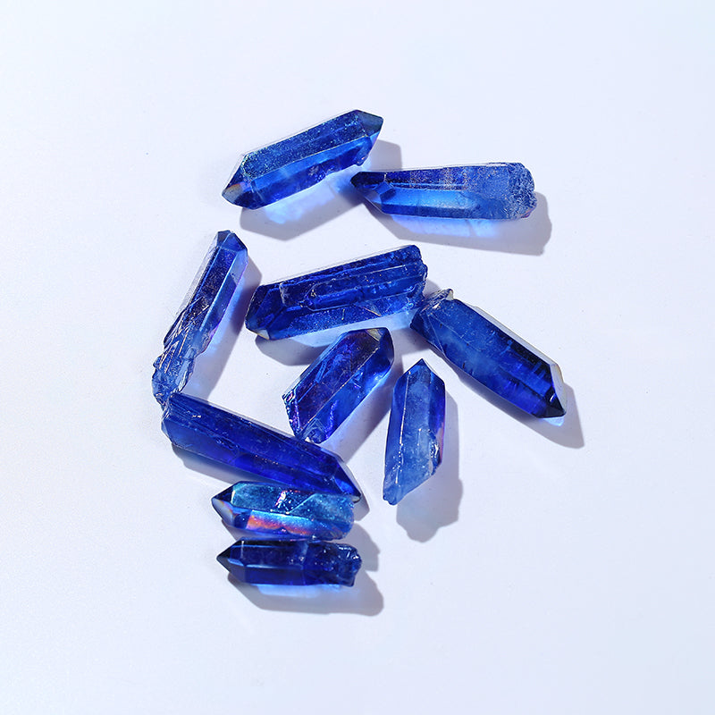 Dark blue race quartz mineral angel crystal rod